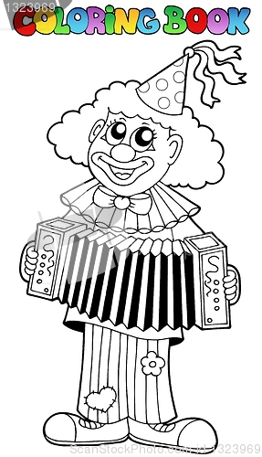 Image of Coloring book with happy clown 1