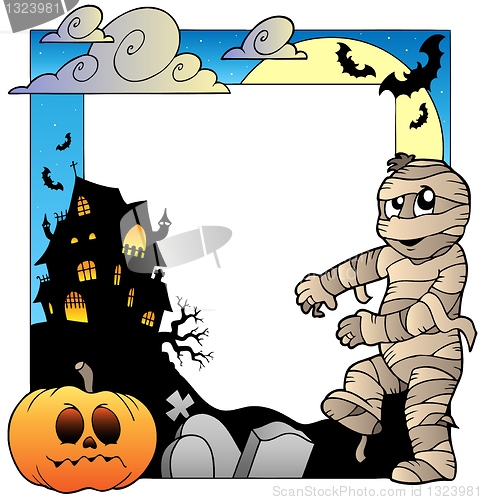 Image of Frame with Halloween topic 3