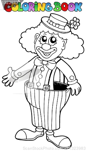 Image of Coloring book with happy clown 2