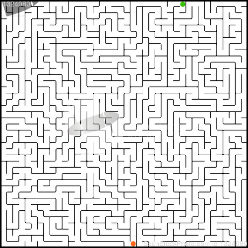 Image of Vector illustration of perfect maze. EPS 8