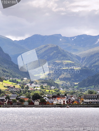 Image of Village in Norvegian fjords