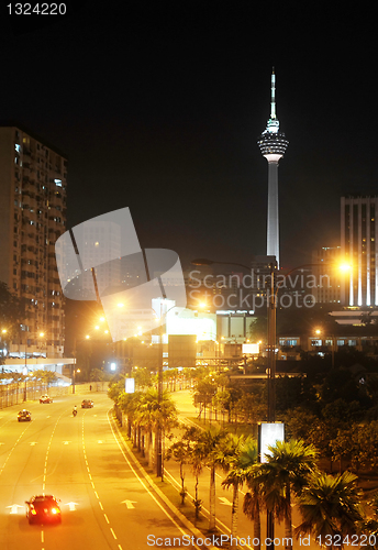 Image of night view of Kuala Lumpur downtown 