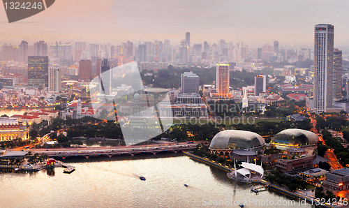 Image of Singapore at sunset