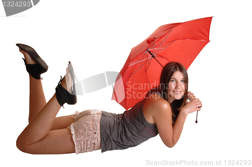 Image of Girl with umbrella.