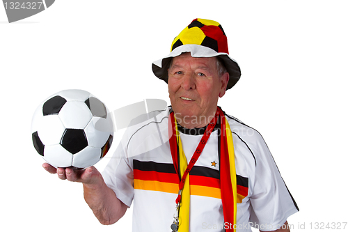 Image of Senior soccer fan