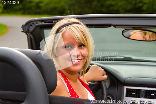 Image of Beautiful woman driver