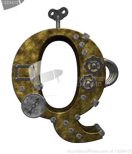 Image of steampunk letter q