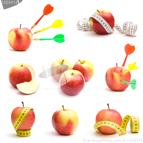 Image of Set of red apples 