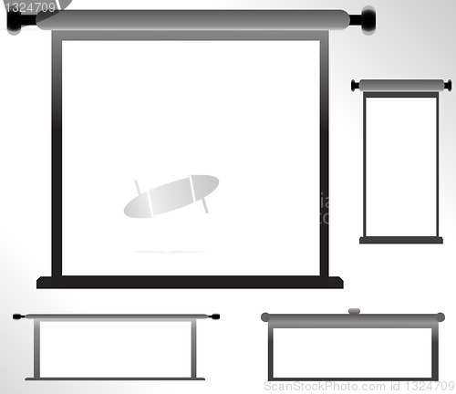 Image of Set of blank, realistic advertising constructions vector