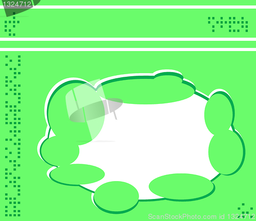 Image of Retro greeting card green template design