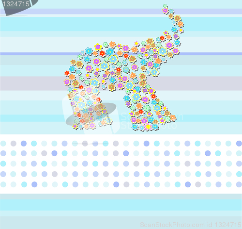 Image of floral elephants greethings card wallpaper