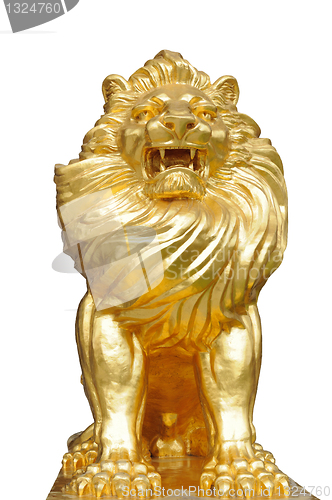 Image of Isolated lion statues