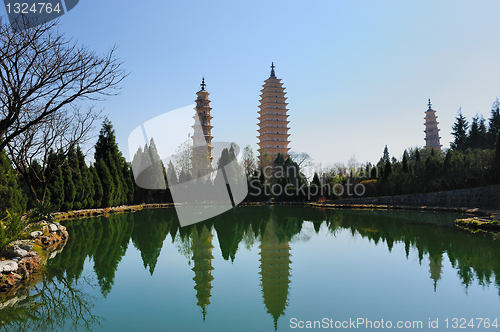 Image of Chinese Buddhist pagodas