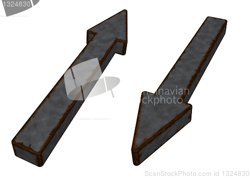 Image of rusty metal arrows