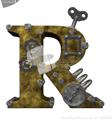 Image of steampunk letter r