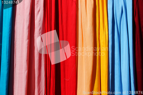 Image of Colorful fabric background