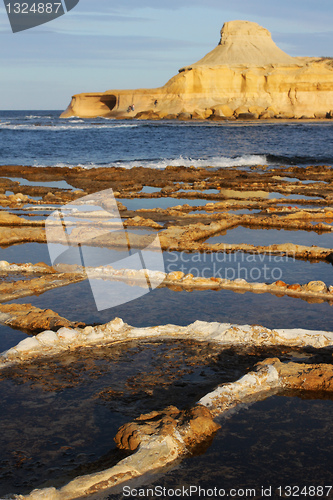 Image of Salt pans on Malta island