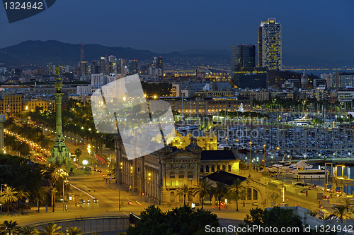 Image of panorama of the city of Barcelona Spain