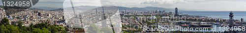 Image of panorama of the city of Barcelona Spain