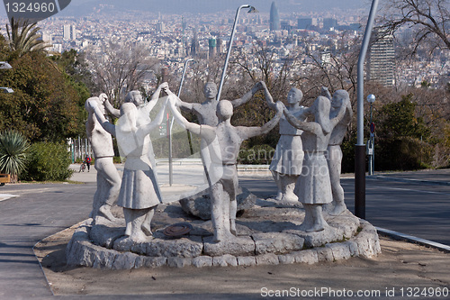 Image of Sardana from Montjuic, Barcelona Spain