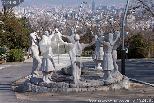 Image of Sardana from Montjuic, Barcelona Spain