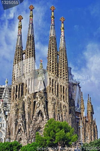 Image of Facade Sagrada Familia Barcelona Spain