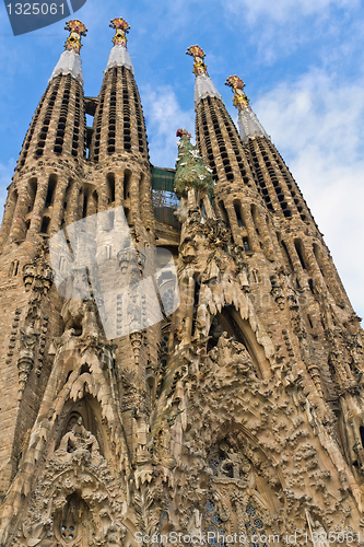 Image of Facade Sagrada Familia Barcelona Spain