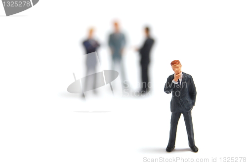 Image of business people on white background