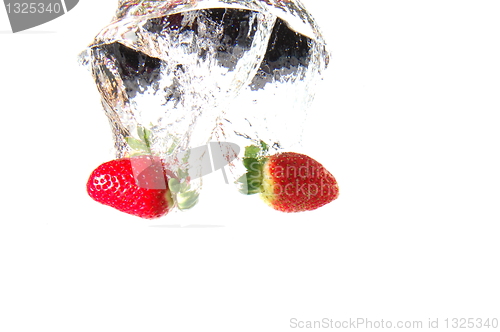 Image of strawberry in water
