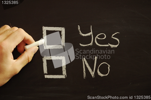 Image of choose yes or no