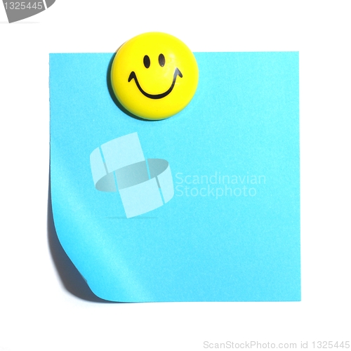 Image of smiley face and blank paper