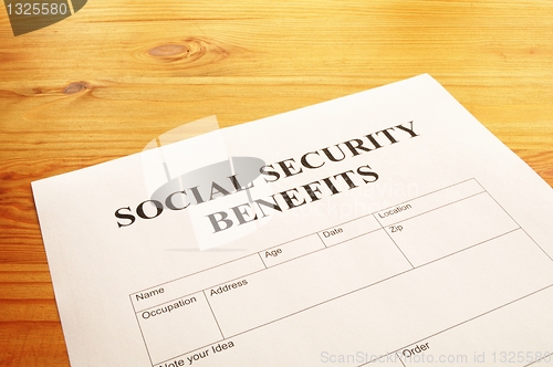 Image of social security benefits