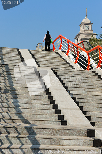 Image of Stairs to footbridge