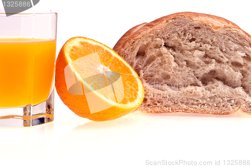 Image of Bread, Orange and juice