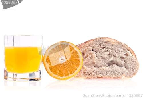 Image of Bread, Orange and juice