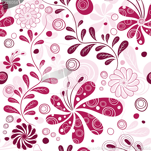 Image of White and purple repeating wallpaper