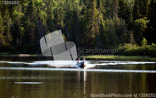 Image of Motor boat on the lake