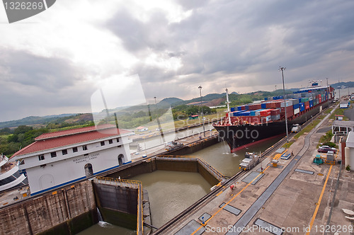 Image of Panama canal Miraflores locks