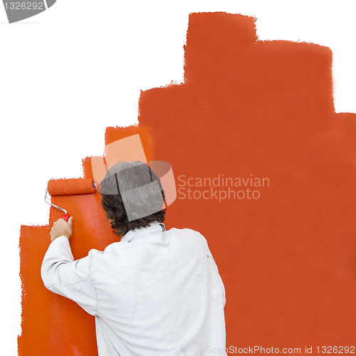 Image of Painting a wall