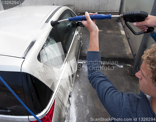 Image of Washing a car