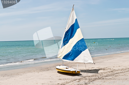 Image of Sail boat and the ocean