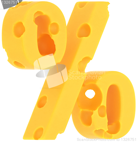 Image of Cheeze font percent symbol isolated 