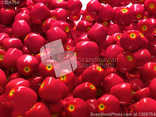 Image of Close-up of Red ripe apples isolated 