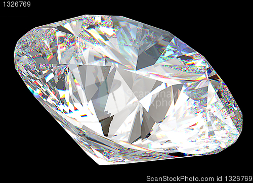 Image of Round diamond: top side view isolated
