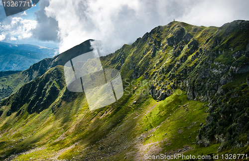 Image of Carpathian mountains on the border of Ukraine and Romania