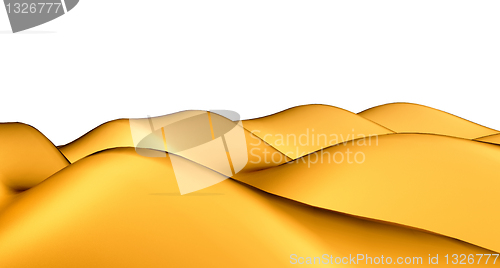 Image of Golden sandhills or dunes isolated 