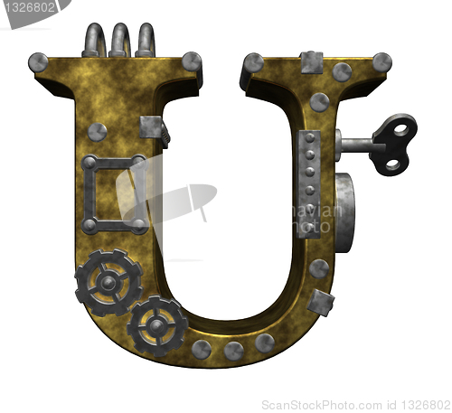 Image of steampunk letter u