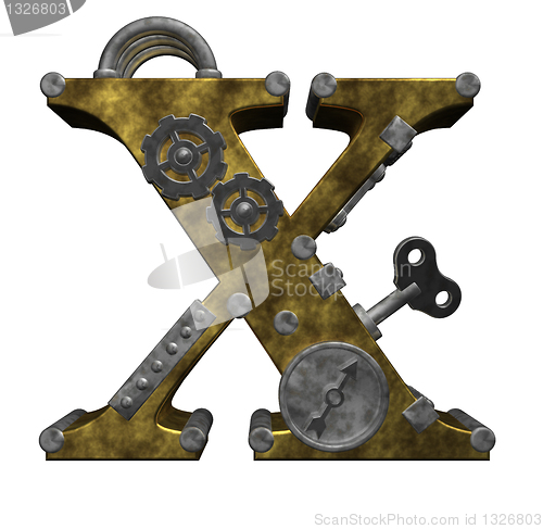 Image of steampunk letter x