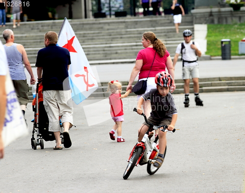 Image of boy on a bicycle