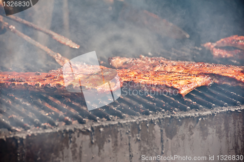 Image of Barbecue ribs outside during rib festival in Kitchener